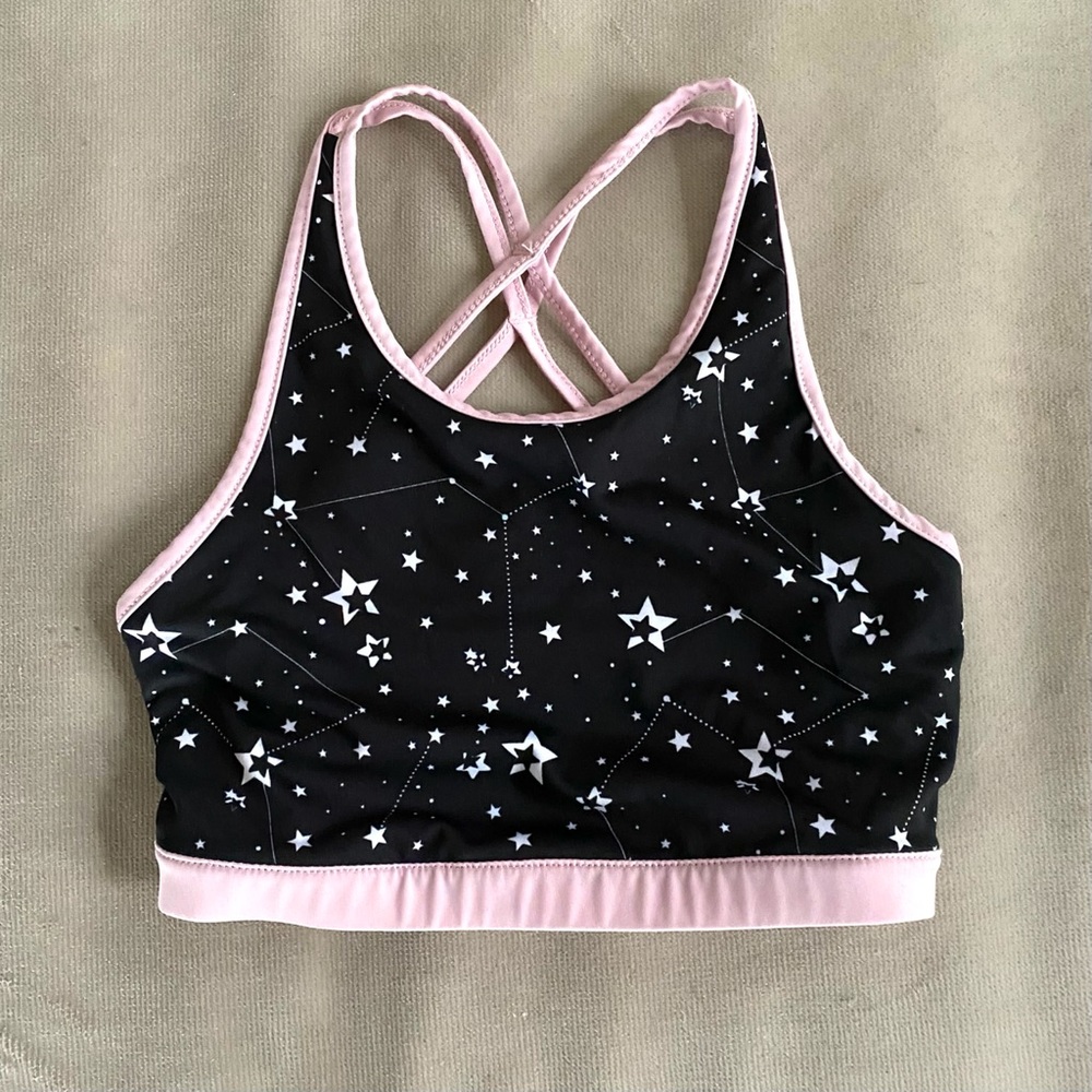 Super Cute Girls Star Sports Bra